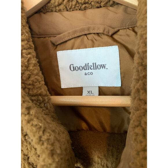 GOODFELLOW Tan Sherpa Snap Front Jacket - Picture 5 of 6